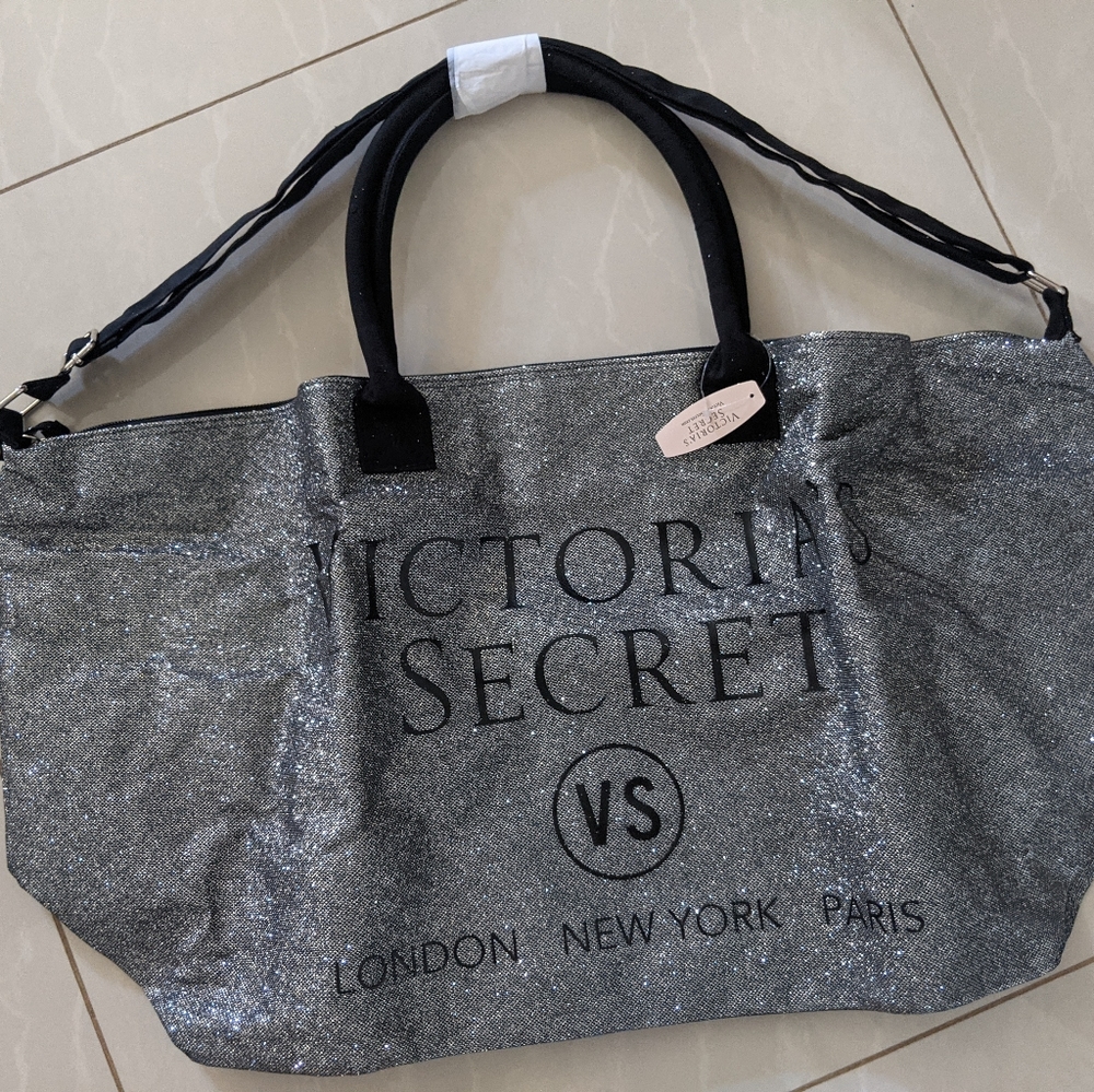 SOLD! Victoria's Secret Glitter Weekender Bag